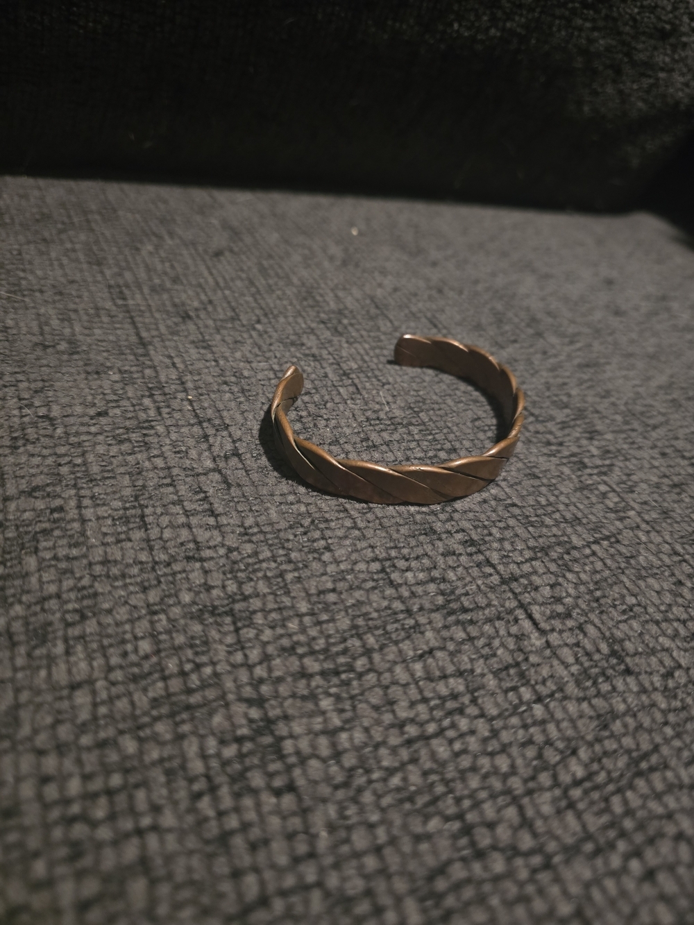Vintage Twisted Hammered Copper Bracelet